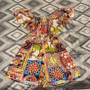 ELLA made in Italy off the shoulder printed romper